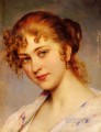若い女性の肖像画 ユージン・ド・ブラース 美しい女性 女性